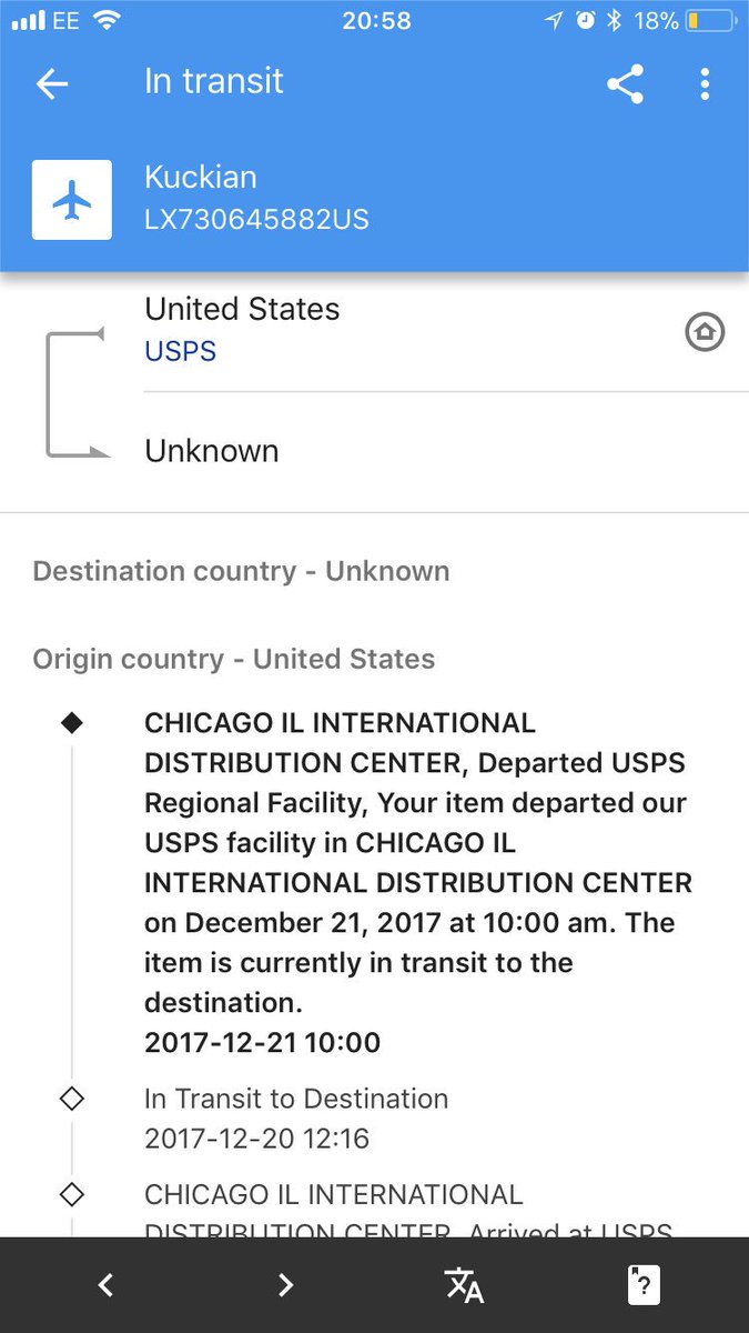 Nat Lockwood Pa Twitter Usps Uspshelp Everyday Since 15th Dec Tracking Says Parcel Just Left The Usa So Where Is It Am I Going To Get It Saying Just Left Usa