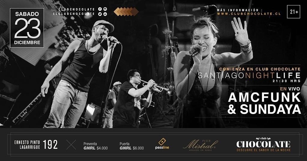 EnLaFaseRecords's tweet photo. Amigos todos invitados este #Sabado 23 de #Diciembre a la mejor #FiestaFunk en #ClubChocolate @AMCfunk junto a nuestros amigos de #Sundaya!!! No se lo puede perder!! 😎 #AMCfunk #AMC #FUNK #QuienDijoFunky 🚀 🎶 🎤 😎 ✌️ ☁️ https://t.co/im7AK7BsbA