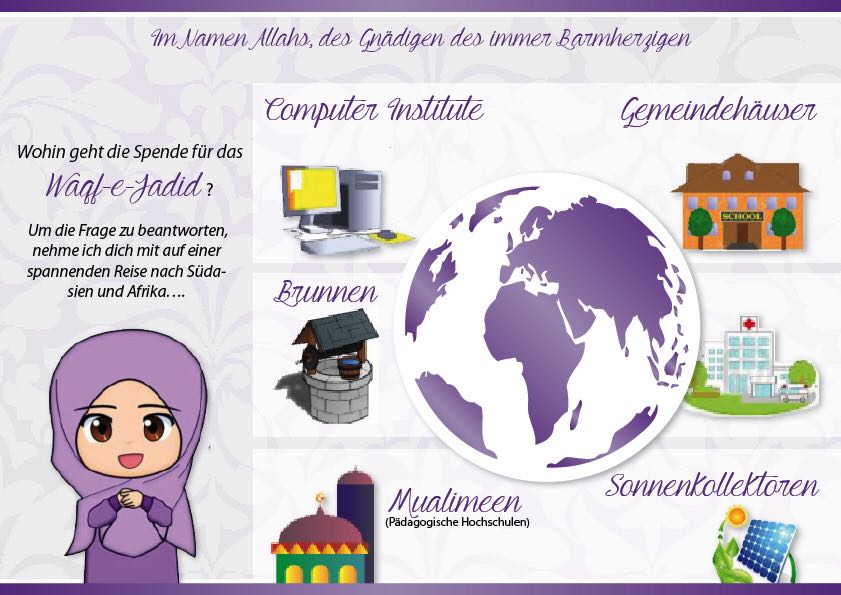 lajna_de's tweet photo. Wohin geht die Spende fรผr das Waqf-e-Jadid? #wissenswertes #nasirat #knowledgeforkids https://t.co/tx7hWjGa2n