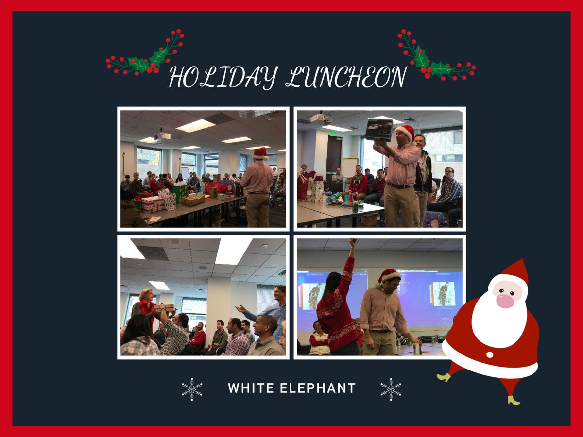 pankowbuilders's tweet photo. Our Holiday Luncheon and white elephant 🐘 gift exchange was such a success filled with delicious treats, creative ugly x-mas sweaters, and fun gifts! #pankowlife https://t.co/jiumCMfKfD