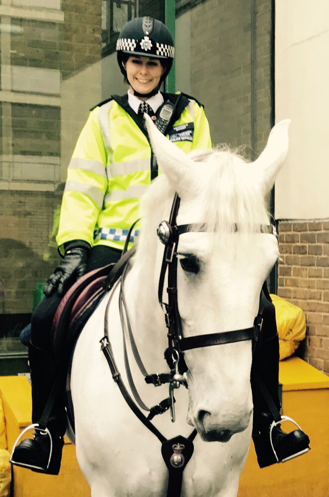 MPSHackney's tweet image. Nice to see  PC Warren from #GDTeamC who has just passed the Mounted Branch course with flying colours and is now based @ Bow Stables - patrolling Hackney on horseback now rather than in a car!