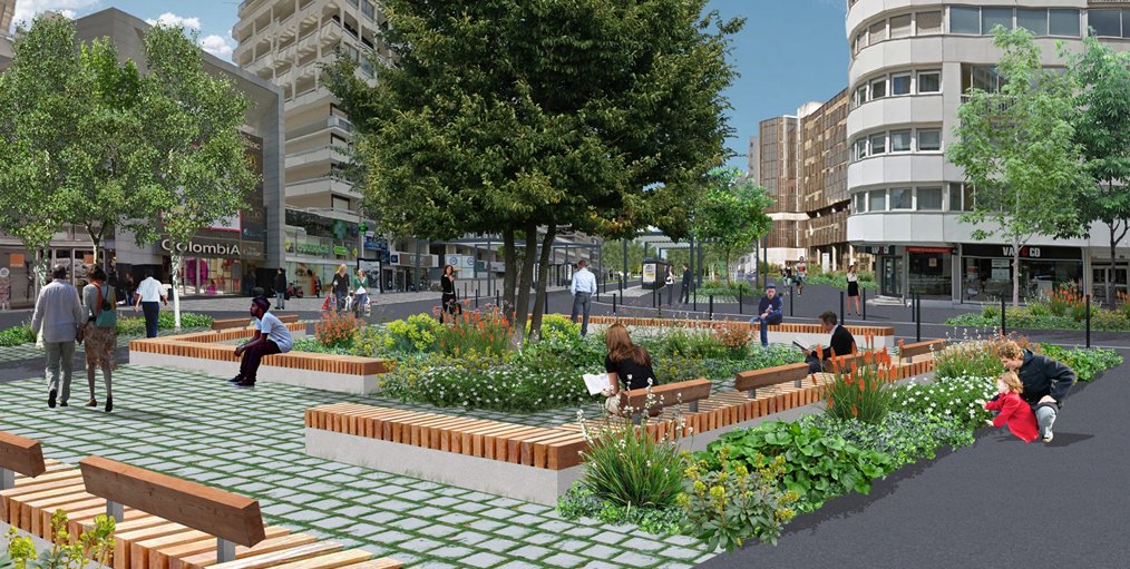 emmanuel_couet's tweet photo. Voici la future station Colombier ⬇️. Un accès urbain redessiné et apaisé au profit des vélos et des bus ! 🚲🚍🌳#ConseilRM #ligneb #metro #RennesMetropole https://t.co/VSFXIAgI15