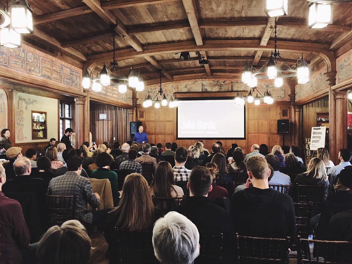 Milwaukee_CM's tweet photo. Another favorite #cmmke moment of 2017: our most attended event was #CMBeyond in April with historian John Gurda at @BestPlacePabst! We loved hearing about his career journey as a #Milwaukee historian. https://t.co/hSDx9DUU0J