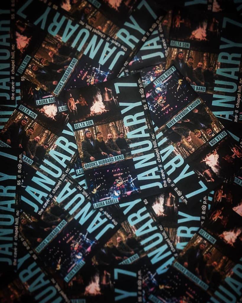 LauraRabell's tweet photo. Chapel Hill, all these bad boys (and this girl) are headed your way soon! 
@thecavenc @thedeltason @brookshmusic #thecave #chapelhill #nc #livemusic #ncrocks #northcarolina #thecavenc #chapelhillnc #january7 #nashville #nashvilletonc #deltason #brookshub… https://t.co/OhQlp4QWCU https://t.co/GWZpHh4tbu