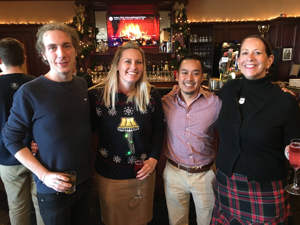 HMRProperties's tweet photo. Happy Holidays from all of us at HMR corporate! We celebrated with a fun Ugly Sweater competition &amp; an "As Seen On TV" Yankee Swap! Thank all of our properties for all the hard work they do each and every day for their residents and community. #IREACH4HMR https://t.co/Yi1eiVPiEC
