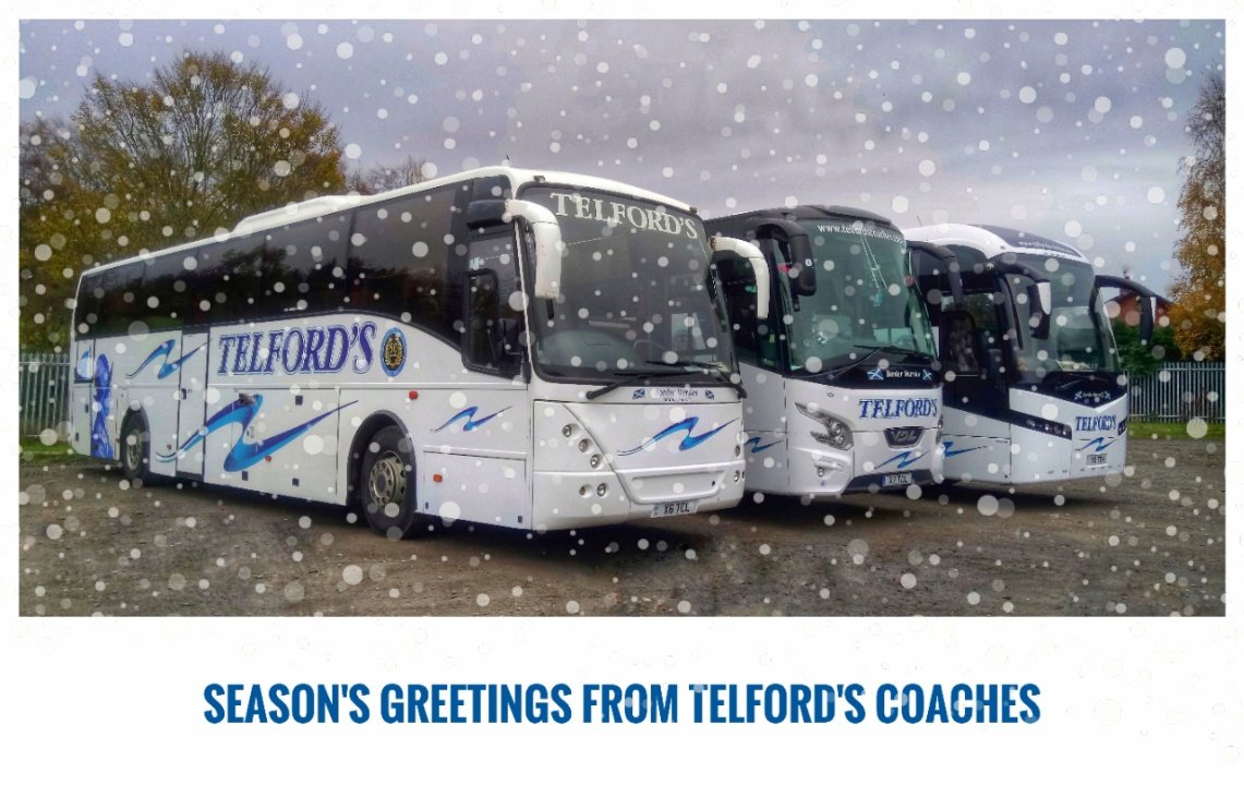 Telford's Coaches Wish all our Passengers, Staff &amp; followers a very #MerryChristmas  🎅 🎄 🌟 ❄
