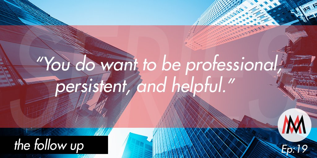 LeeCaraher's tweet image. The post-interview follow up is key! Don&apos;t let yourself down now! #HowToLandAJob series @MMindedPodcast bit.ly/2nSmjNo