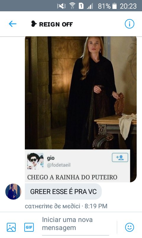 rainha da França zoa mesmo né mores