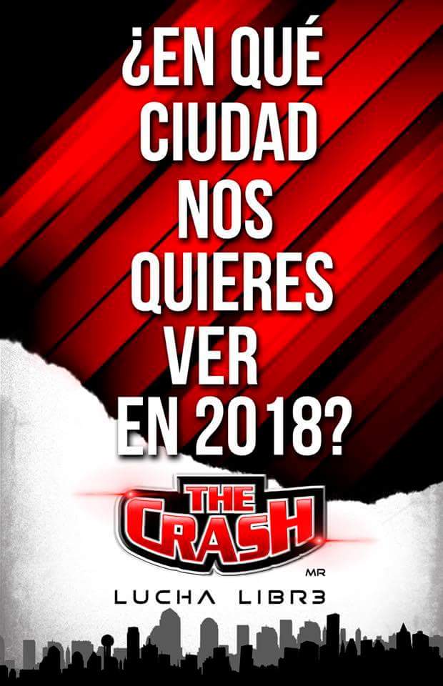 TheCrashLuchas's tweet photo. Próximo 2018 The Crash Lucha Libre espéralo en tu ciudad.
#TheCrash2018 https://t.co/CAowrXBD4n