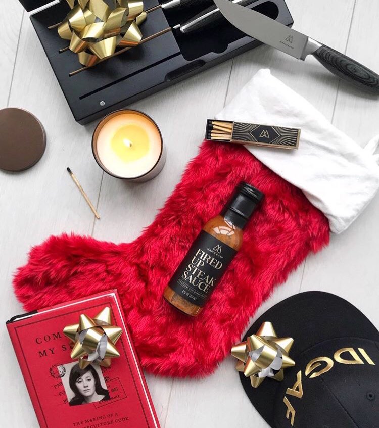 Need last minute gift ideas? <a href="/mapleandash/">Maple & Ash</a> has you covered! Got steak sauce in my stocking, swag!