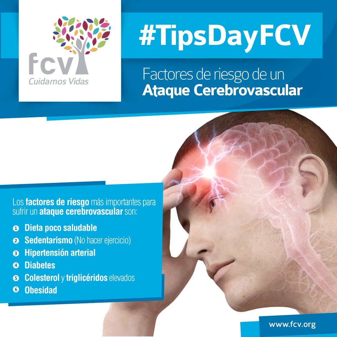 fcvcolombia's tweet photo. ¿Sabes cuales son los factores de riesgo de un Ataque Cerebrovascular?
Hoy en jueves de #TipsDay te mencionamos cuales son esos factores. Cuídate, así evitarás riesgos de padecer un ACV.
#CuidamosVidas #HIC #FCV #Bienestar #Salud <3 👩⚕️👨⚕️ https://t.co/Vd09sdEyT4