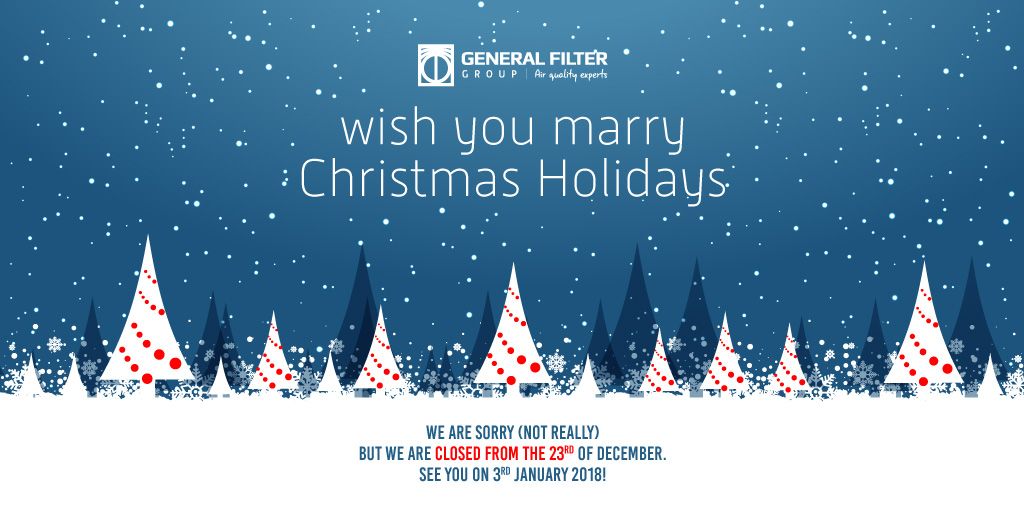 GeneralFilterPR's tweet image. We are closed from the 23rd of December.
See you on 3rd January 2018!