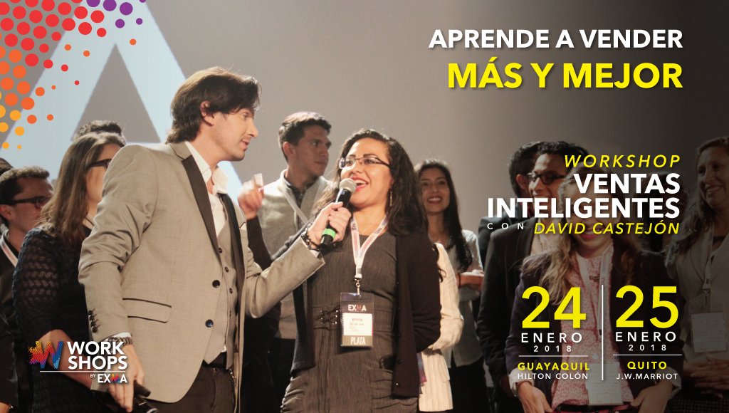 La metodología de #VentasInteligentes <a href="/cdcastejon/">David Castejon</a> está compuesta en un 50% por inf teórica práctica y el otro 50% está basado en dinámicas de aplicación en base a juegos de roles grupales y en interacciones basadas en la experiencia laboral de los participantes. ¡Inscríbete!