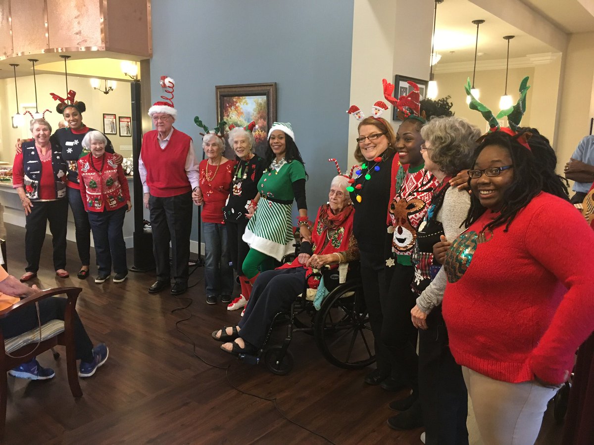 heartisLECbritt's tweet photo. We had our #UglySweater contest and Juanice, our winner made her sweater in 2 hours! Oh what fun! 🎄 #FrontierCulture @HeartisArlingto https://t.co/ip3kbpJRzC