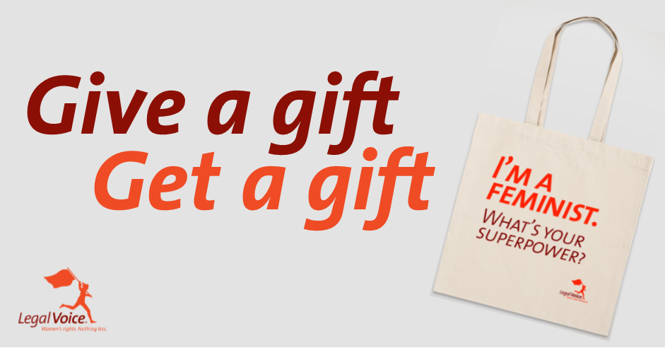 Legal_Voice's tweet photo. One of the best gifts you can give is the gift of #socialchange—and now is the perfect time to do so! Make a donation in honor of someone by the end of 2017 and you'll receive a free Legal Voice tote bag: https://t.co/w9HHmWB1U9 #giveagift #getagift #feministsuperpowers https://t.co/QRR0cgUYmE
