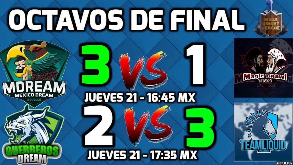 Terminamos octavos de final...
Ahorita pasamos los cuartos