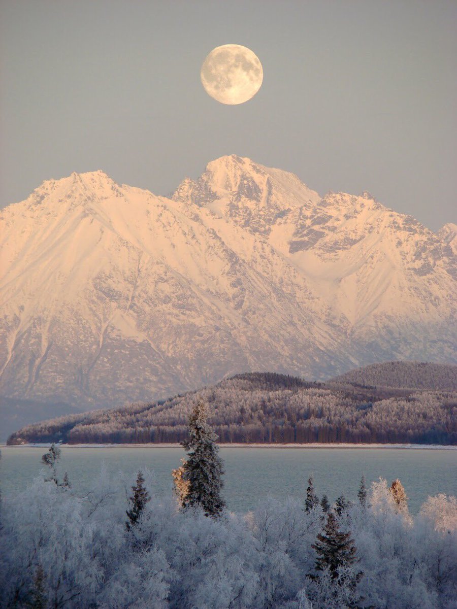 US Department of the Interior (@interior) on Twitter photo A nearly full moon rises over the wintry landscape <a href="/LakeClarkNPS/">Lake Clark NPS</a> in #Alaska #winter A nearly full moon rises over the wintry landscape <a href="/LakeClarkNPS/">Lake Clark NPS</a> in #Alaska #winter