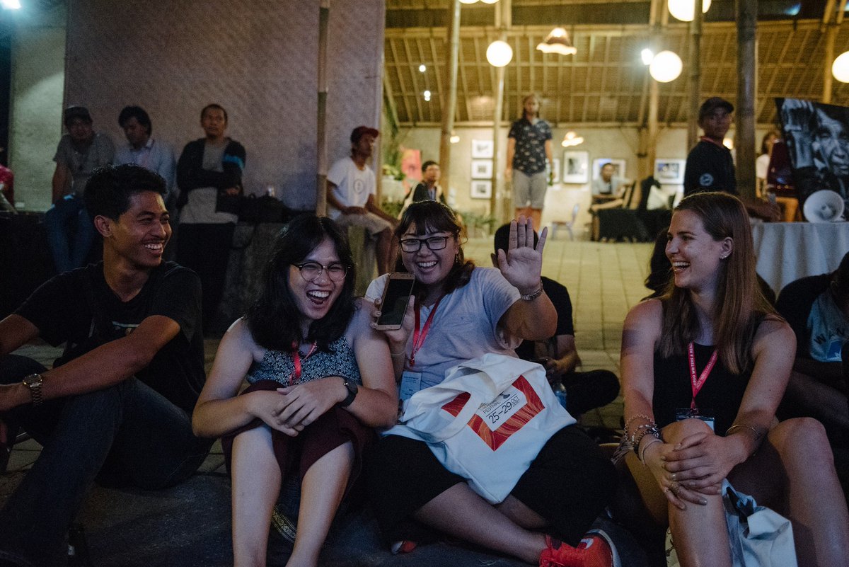 ubudwritersfest's tweet photo. Old friends reunited and new friendships were forged at #UWRF17. Do you have #MagicMemory of catching up with a fellow #literature lover, or finding a new kindred spirit? https://t.co/UhtxBT5Qhp