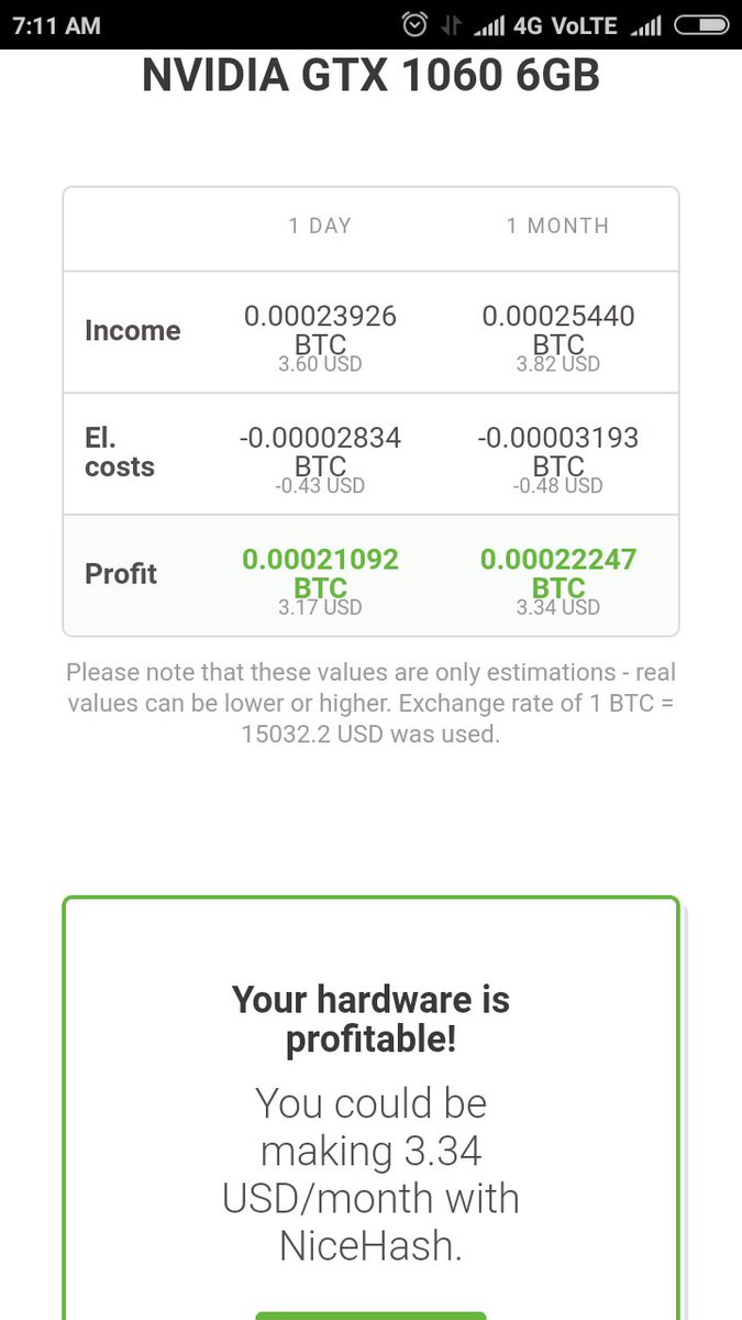 dinuud's tweet image. Profit calculator not working properly. Please check #nicehashmining