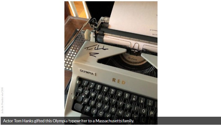 Many happy returns: Tom Hanks gives typewriter to a family he has never met bit.ly/2BVTEN5?utm_so… https://t.co/EmQMJS1p8v