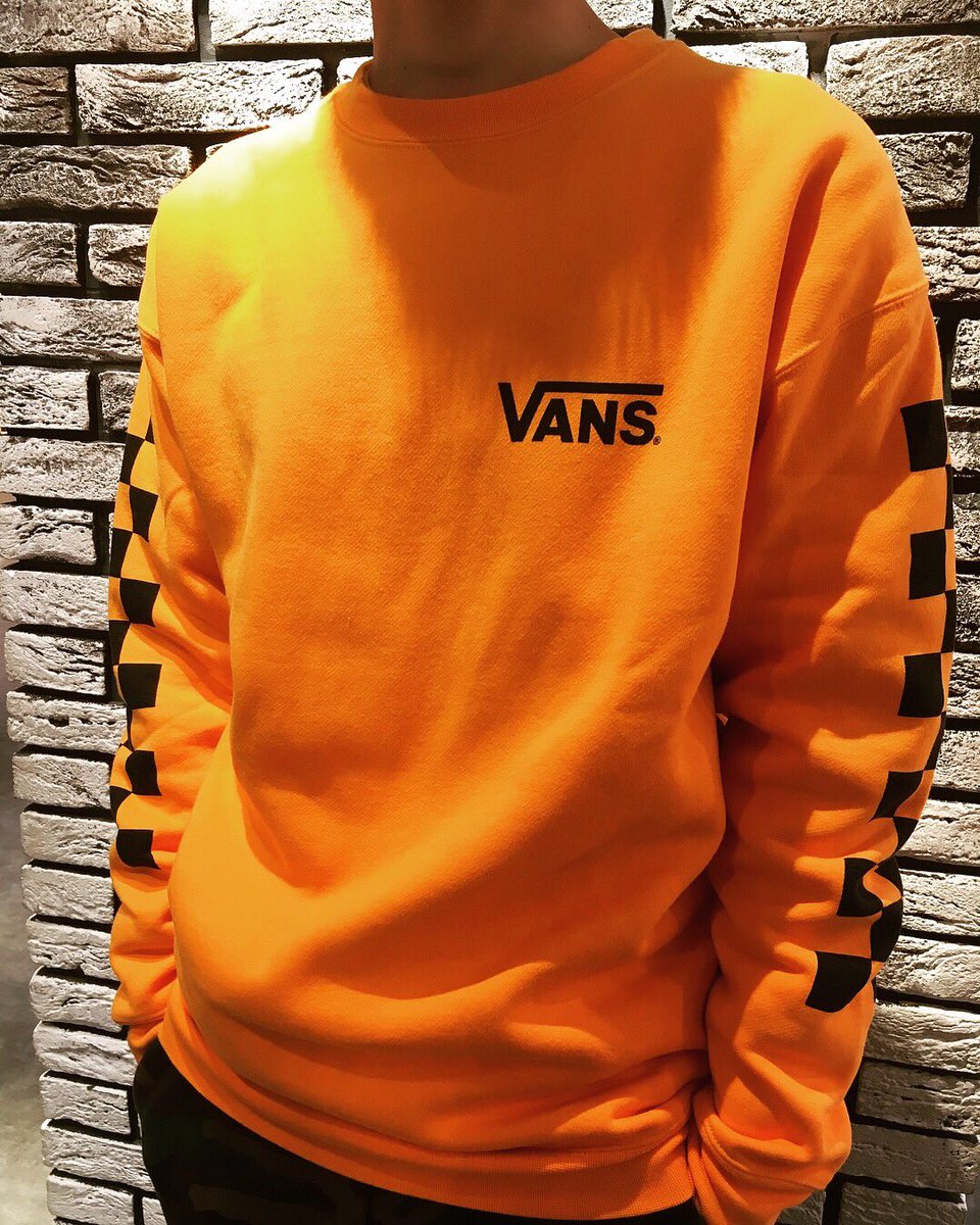 vans camo orange crew fleece