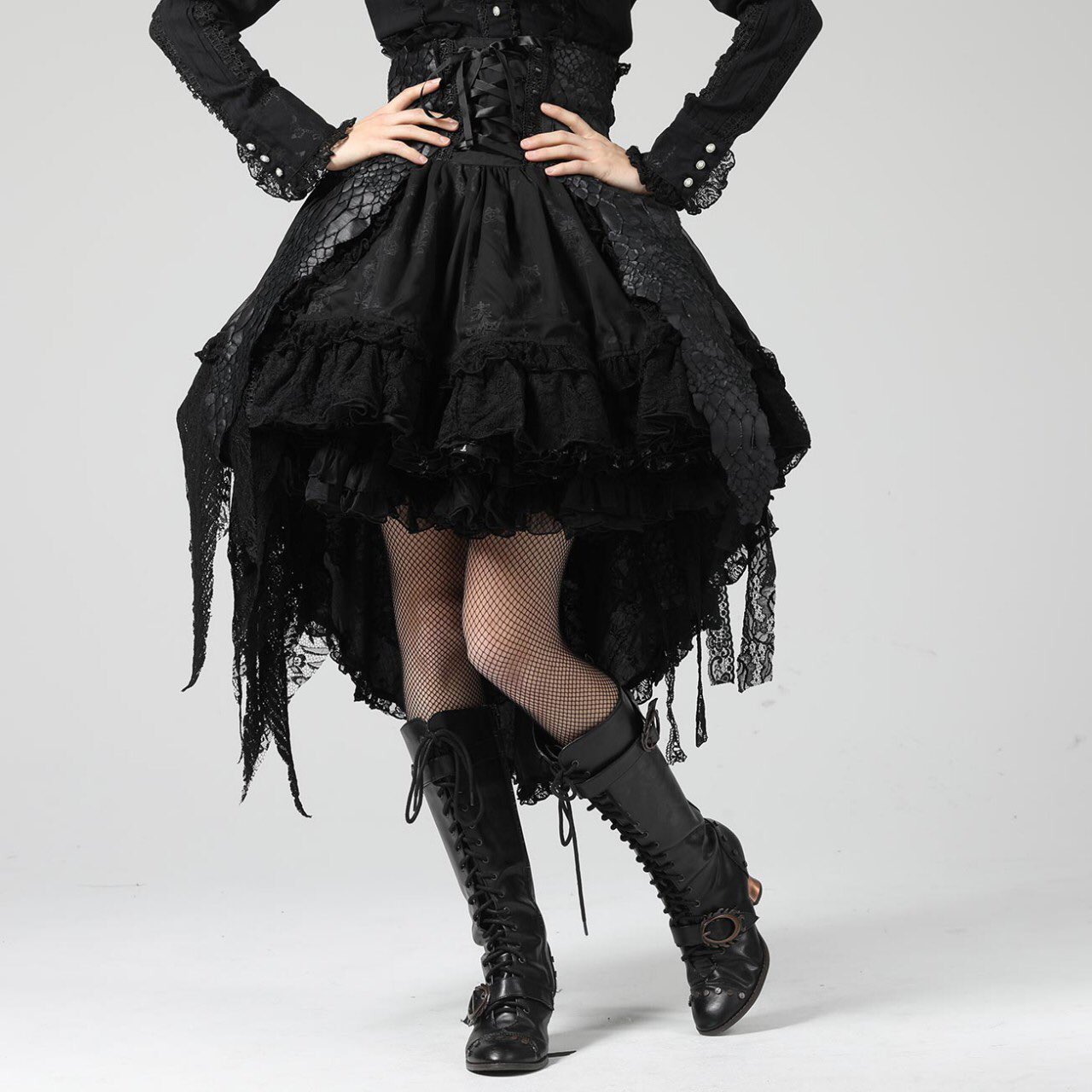 【h.NAOTO FRILL】フィッシュテールスカート h.naoto FRILLフィッシュテールスカート h.naoto FRILLフィッシュ