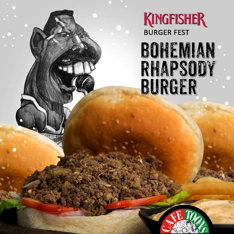 cafe_toons's tweet photo. Is this the real life? Is this just fantasy? Tomorrow is the last day of the fest &amp; we are sure you will be there to savour our #BohemianRhapsodyburger, it is ground lamb combined with caramelised onions, served with Southern sauce &amp; pickled veggies.
#CafeToons #foodstory https://t.co/GcWBR1jRSa
