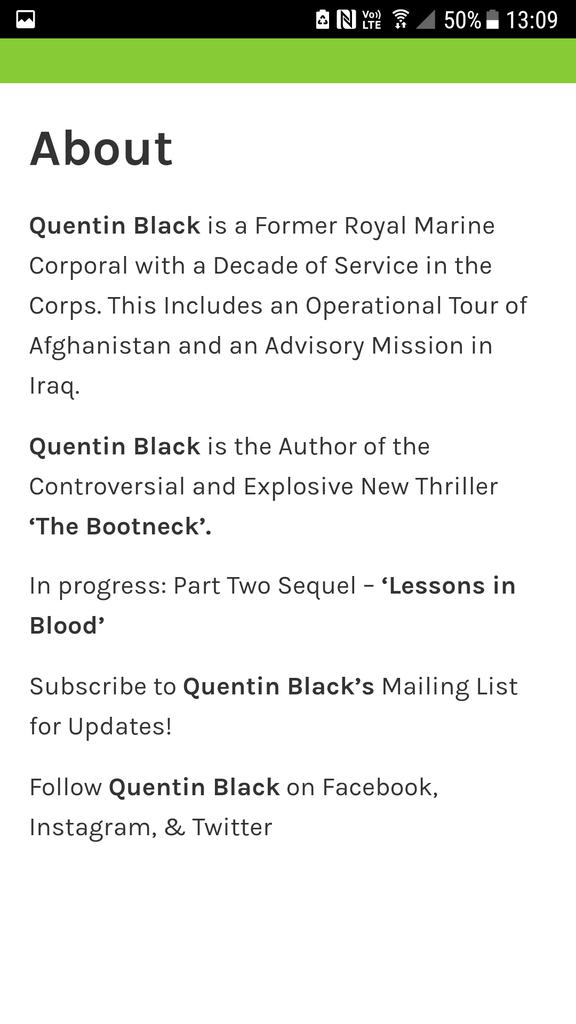 QuentinBlack412's tweet photo. Alright, this is the link to my new website. If you subscribe to the emailing list, 'scouts honour' I will not bombard your inbox, instead I'll send you discounts and let you know first when the sequel is due out. And a random picture of the Missus...
https://t.co/7rYwopv0j5 https://t.co/ocwvNZbcdw