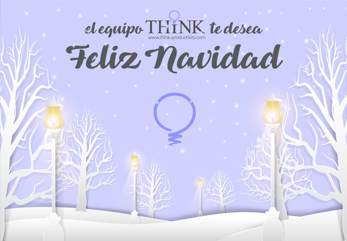 ¡¡ Felices fiestas y nuestros mejores deseos para el año 2018..!! De todo el equipo de THiNK.  think-productivity.com