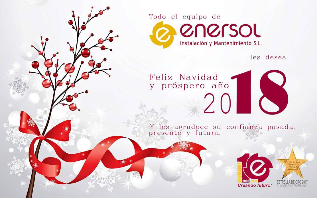 grupoenersol's tweet photo. Enersol os desea Felices Fiestas y un año lleno de éxitos. https://t.co/bbxAwgW0SD
