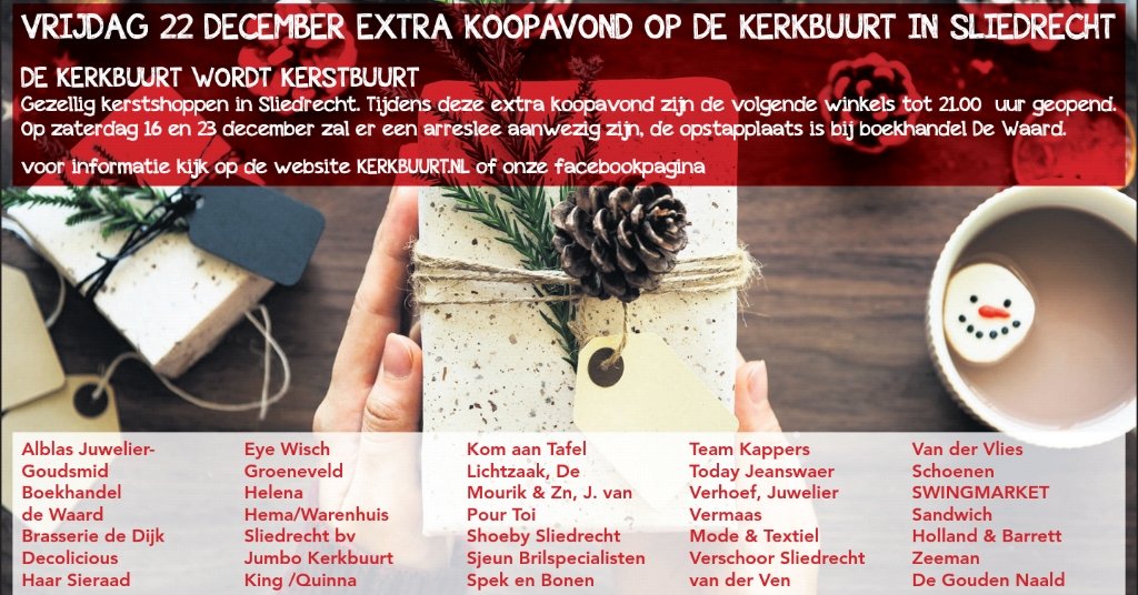 Kom vandaag kerstshoppen op de kerstbuurt. Winkels open tot 21 uur.