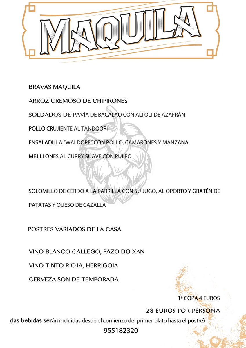 Buenos días, maquileros. Aún estáis a tiempo de disfrutar de nuestros menús de #Navidad. ¡Consúltanos!