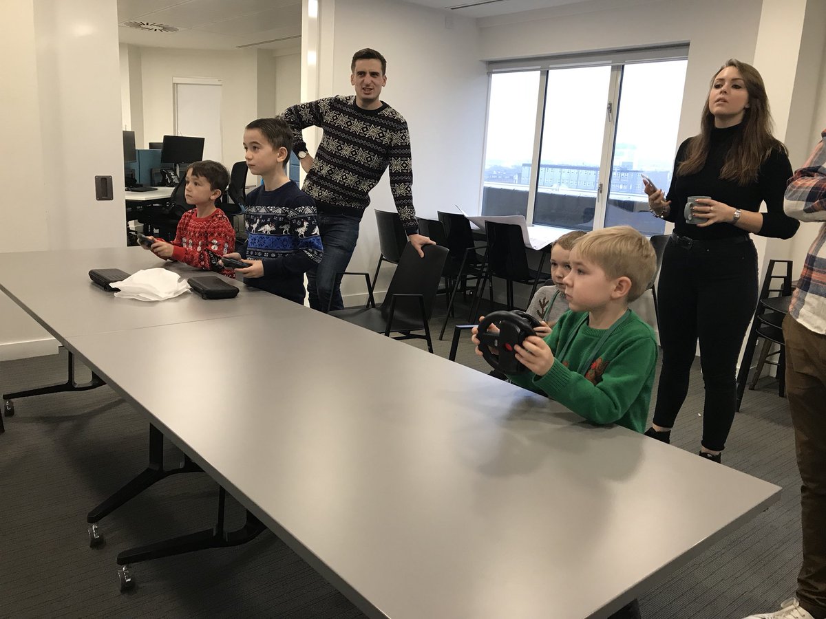JM03BAS's tweet photo. Kids in the office today - superb! We are in the midst of mario cart madness in the innovation room #gameon @AreaSq @FFNextGen https://t.co/5w9pEv8SVz
