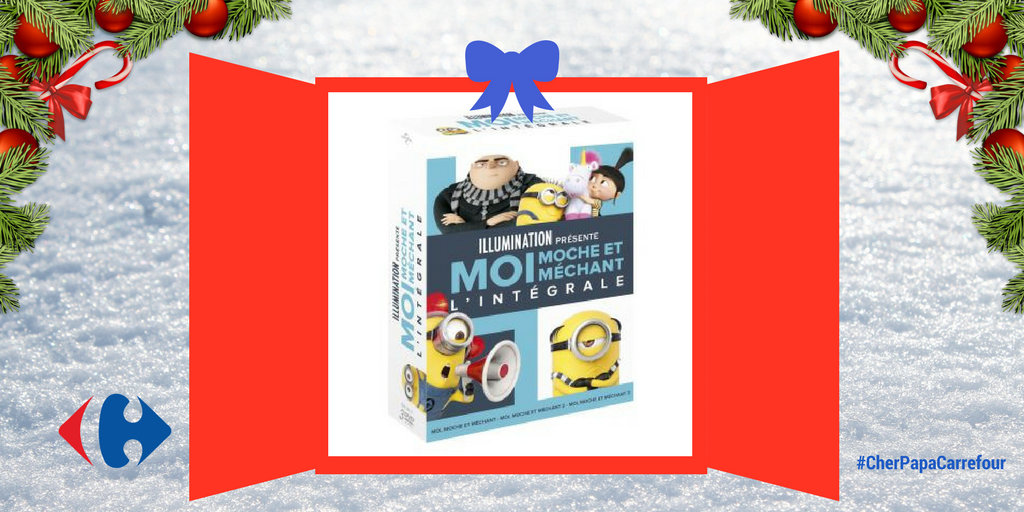 CarrefourFrance's tweet photo. Jour 22 | Bananaaaaaa !!! Aujourd'hui, on vous fait gagner le coffret DVD L'Intégrale "Moi, moche et méchant" ! 🤩🙌 Quel est votre film préféré parmi les 3 ? Pour remporter ce lot : RT+follow, tirage au sort (2 gagnants) demain matin ! #CherPapaCarrefour https://t.co/5HWqmQBLHB