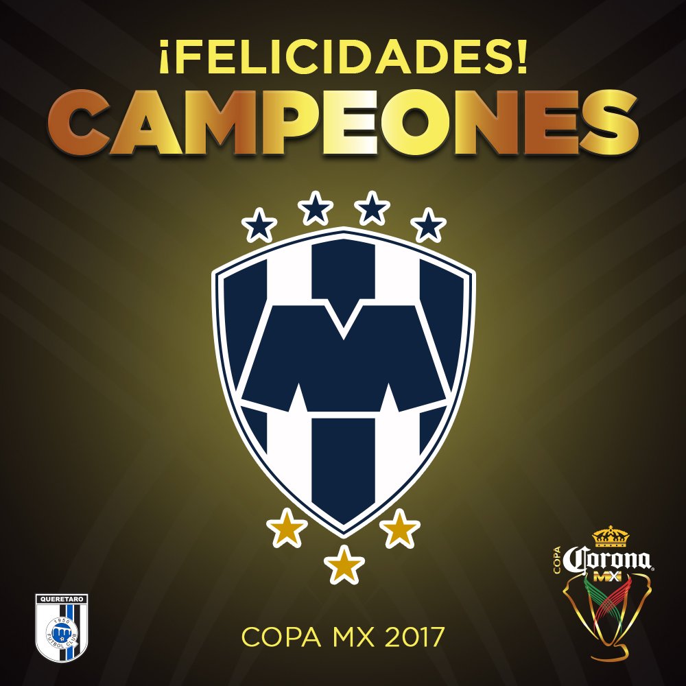 ¡Felicidades <a href="/Rayados/">Rayados</a>!

Campeones de la @CopaCoronaMx.