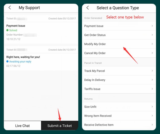 SheIn_Help's tweet image. For app users, you can raise tickets by following steps👇