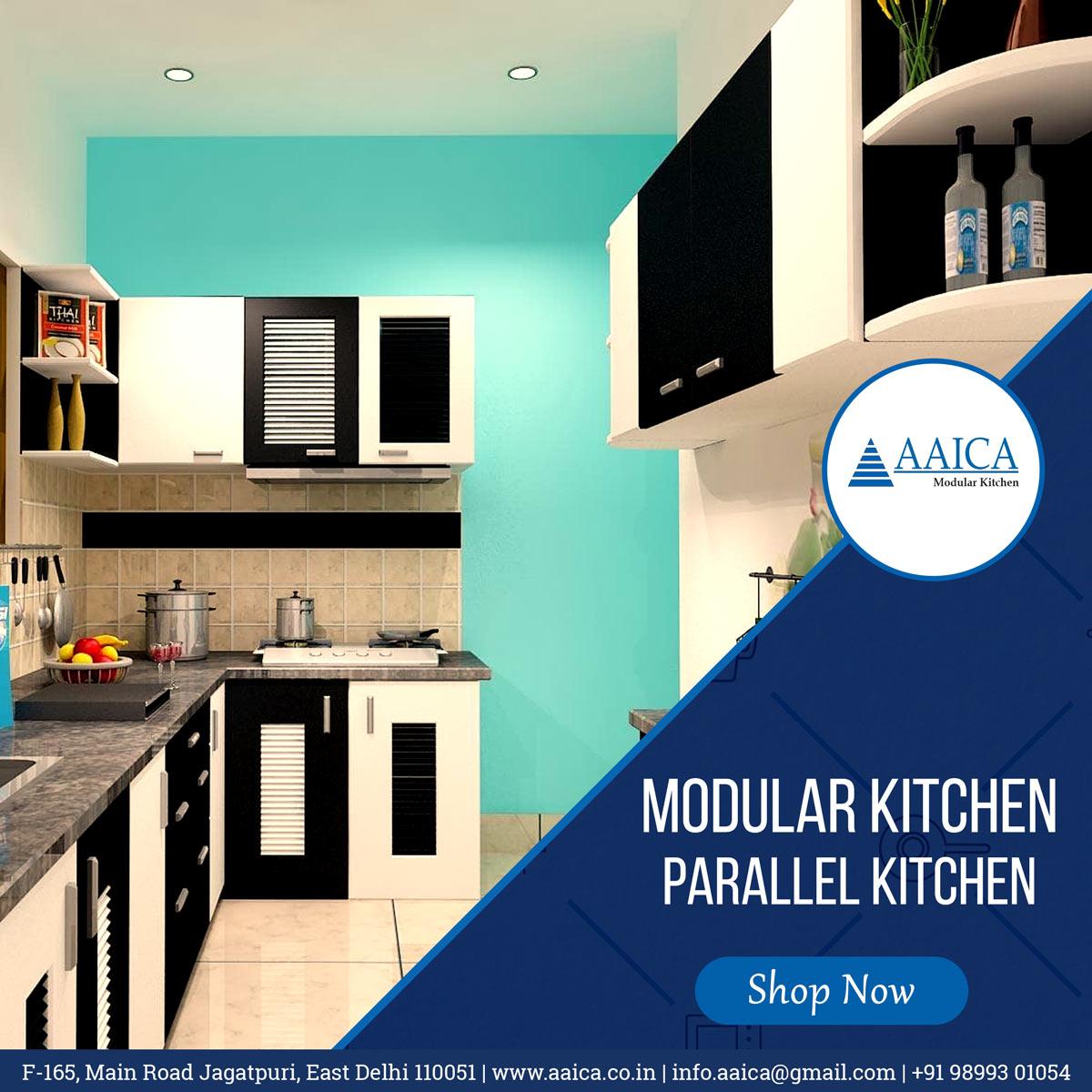 aaicakitchen's tweet image. Glorify the look of your house with well balanced creativity &amp;amp; practicality along with our #Parallelkitchens #ModularKitchens #AaicaKitchen