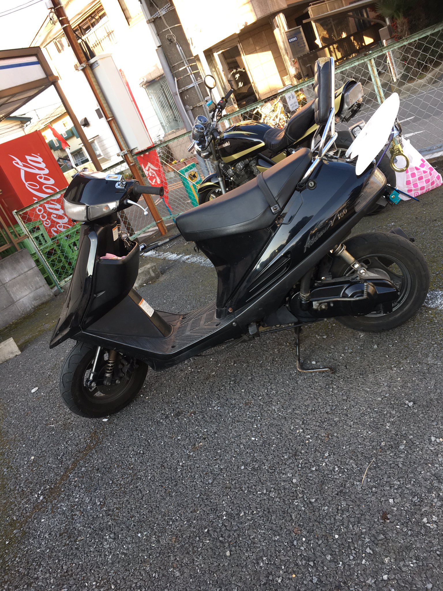 アドレスV100用 バックレスト 希少 背もたれ スクーター 当時物