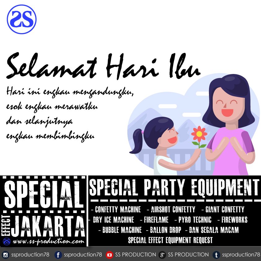 ssproduction78's tweet photo. Hari ini engkau mengandungku, esok engkau merawatku dan selanjutnya engkau membimbingku. "Selamat Hari Ibu"
#hariibu #ssproduction #specialeffectjakarta #fireworksjakarta #HariIbuUntukBunda #hariibu2017 https://t.co/jVk8JFowSx