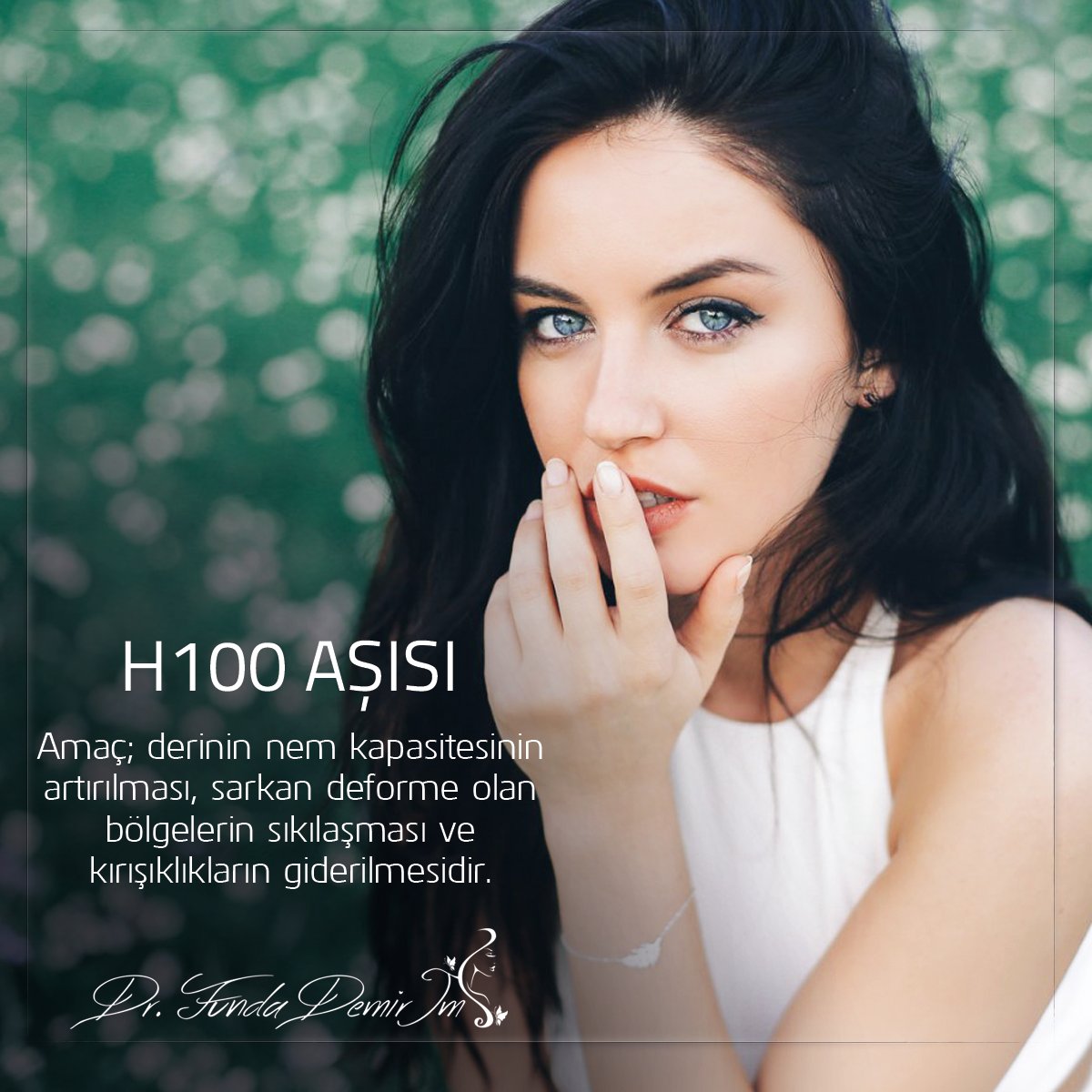 Amaç; derinin nem kapasitesinin artırılması, sarkan deforme olan bölgelerin sıkılaşması ve kırışıklıkların giderilmesidir.
#H100aşısı #h100 #h100asisi #deri #kirisiklikgiderme #derisikilastirma #ciltgenclestirme #ciltgençleştirme #kırışıklık #kırısıklık #uygulama  #DrFundaDemirİm