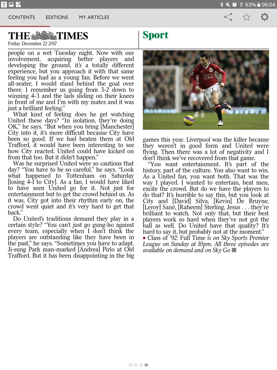 writtenoff_mufc's tweet photo. Ryan Giggs interview in the Times when he talks about LvG, Mourinho and how he wanted to keep Evans, Rafael and Welbeck. He also urged United to sign Mbappe and Jesus https://t.co/PfvAheyZrv