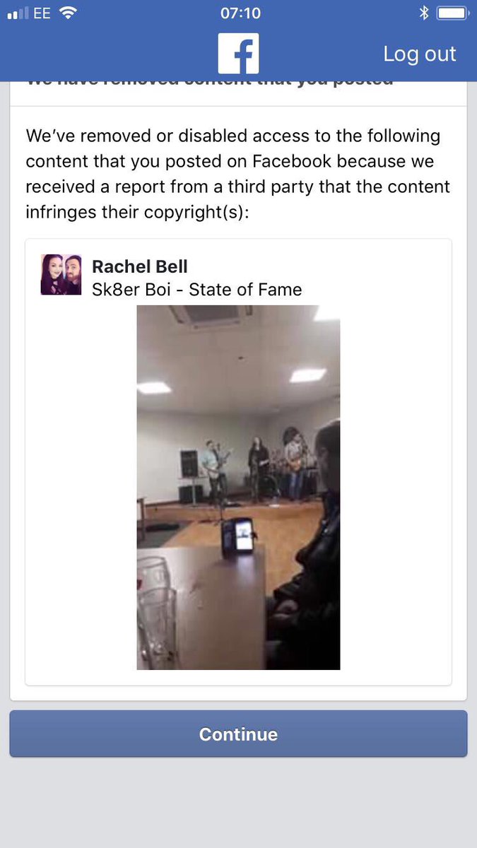 StateFame's tweet image. First our cover of Sk8er Boi (not even the full song) gets removed from Facebook, now they’ve deleted the whole band page. Thanks Universal and Facebook