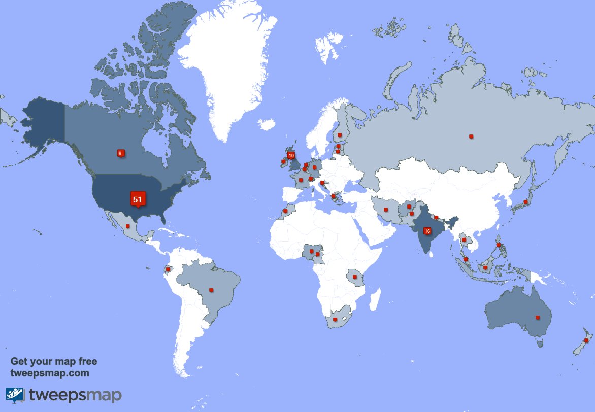 Followerpreneur's tweet photo. My followers are in USA(50%), India(16%) Get your free map https://t.co/IDFdpDqUXm https://t.co/NYas333Mh5