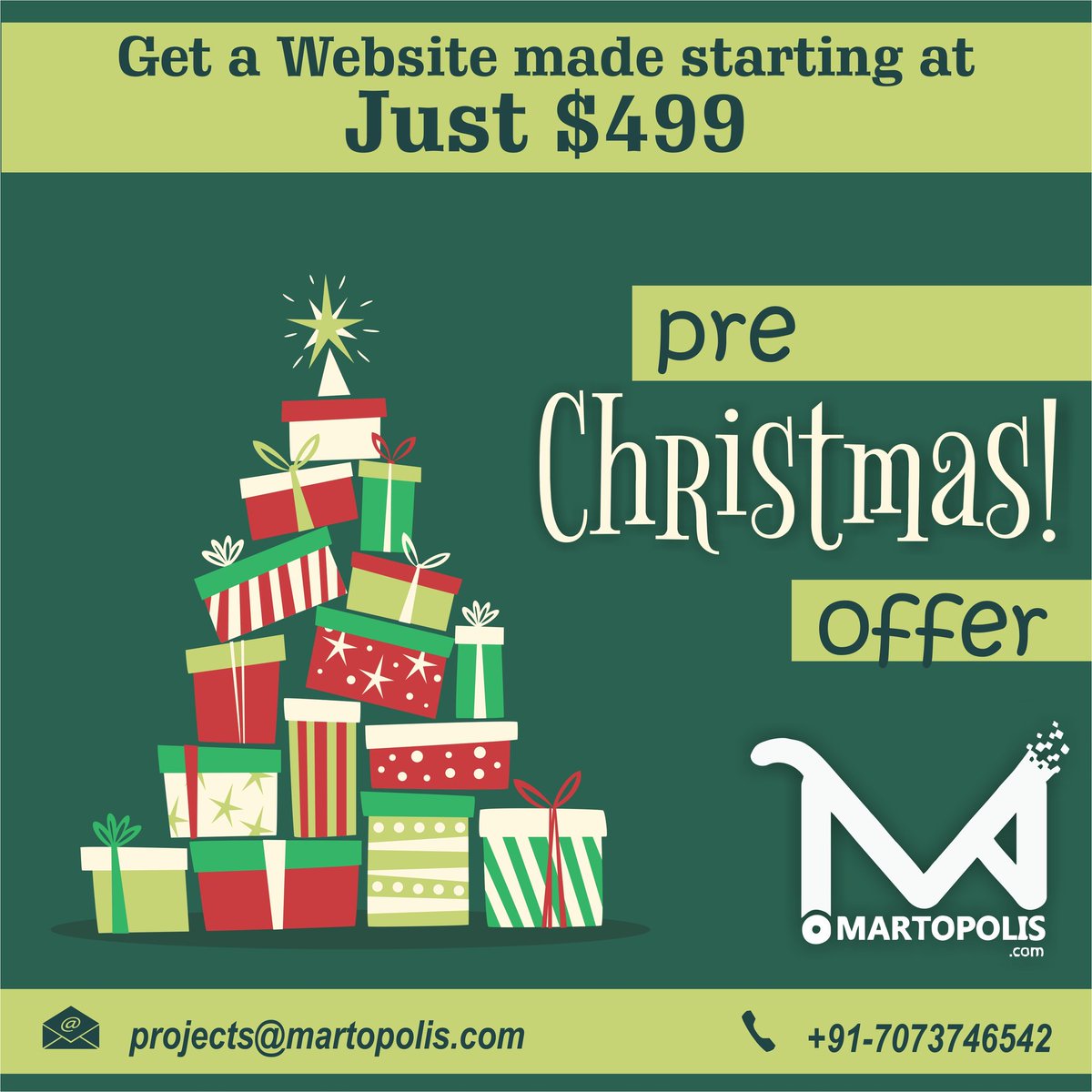 martopolis_com's tweet photo. We have a very special gift for you. To scale your business and make it global we are offering website and app starting at simply $499. If you think your business has the potential to make it big, take this leap with https://t.co/Qsb9wdP8me and explore the goodness.

#Godigital https://t.co/fiNvFRtglb