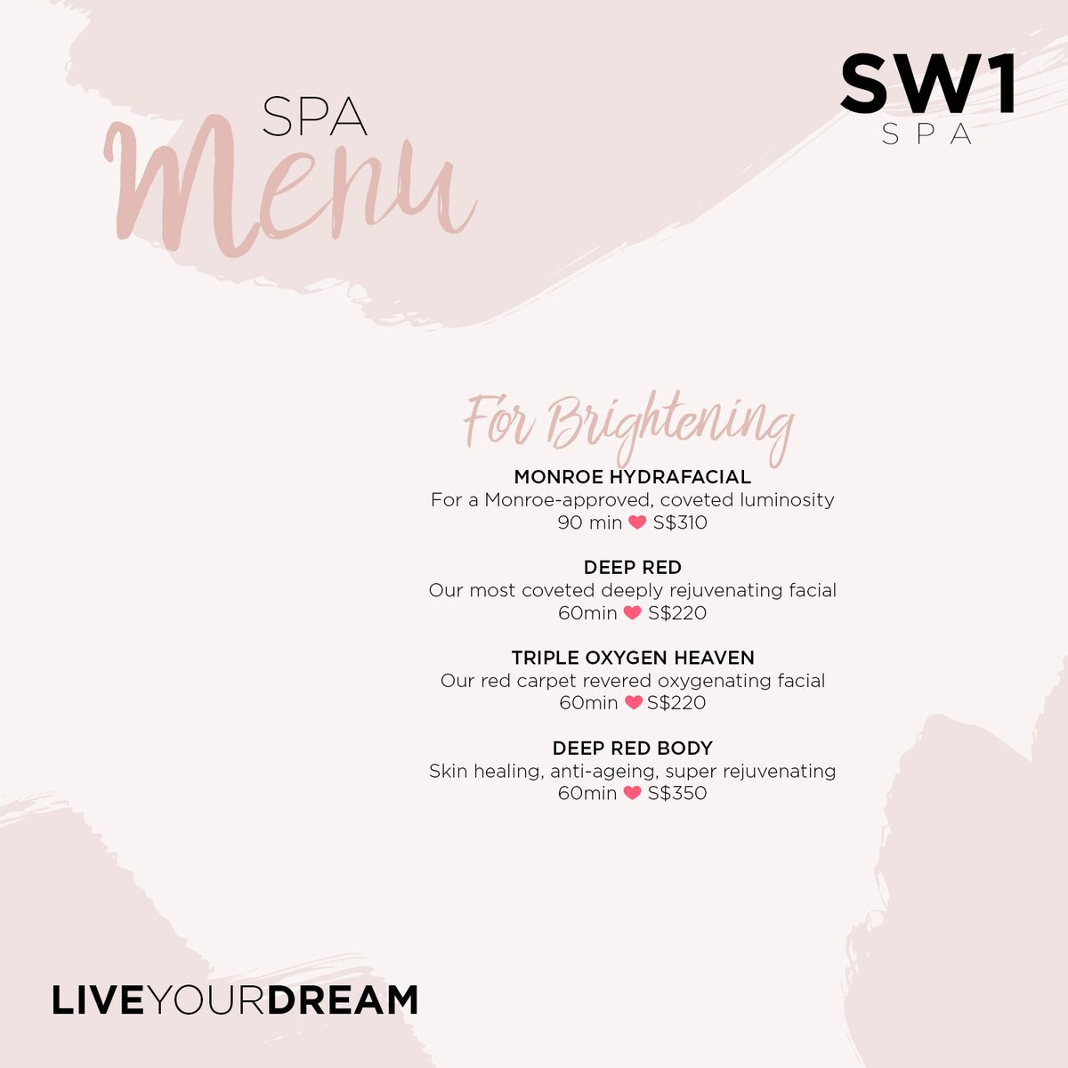 SW1beauty's tweet photo. Illuminate your skin with our highly-coveted brightening facials.
We are located at Level 13 Paragon | T: 6817 8888 | help@SW1clinic.com
#SW1clinic #SW1spa #LiveYourDream https://t.co/7p1xCrpIYI