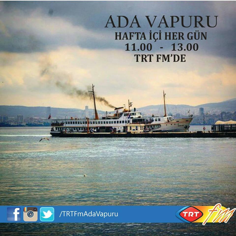 TakdireSayan_'s tweet photo. Ada Vapuru demir aldı bile. Ekibimiz Dilek Demirbilek Topçu Ersin Temelli ve Evrim Baştuğ Keleş müzikli yolculuğumuza sizleri de bekleriz. https://t.co/X9mReWkgSs