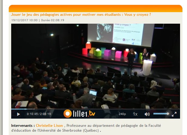Séance de rattrapage en ligne grâce au <a href="/SEMMLille1/">SEMM Lille1</a> pour écouter la conférence de @krieklison sur les pédagogies actives qui a eu lieu dans le cadre du MOOC  #FormEnsSup organisée par <a href="/dupreorelie/">Aurélie Dupré</a> et <a href="/BenjLeleu/">Benj Leleu</a> du CAPE <a href="/LILLIADlci/">LILLIAD</a> lille1tv.univ-lille1.fr/videos/video.a…