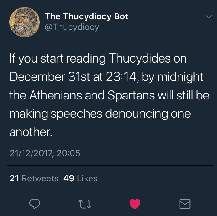 Classics_NHS's tweet photo. Who would you rather be reading at midnight 🕛 as the bells ring in the New Year? 
@keenerclassics @NKSClassics @RUSClassics @ClassicsRugby @CarolineLawrenc @MrAJChristie @HelleneTravel https://t.co/gDJWWhuFNW