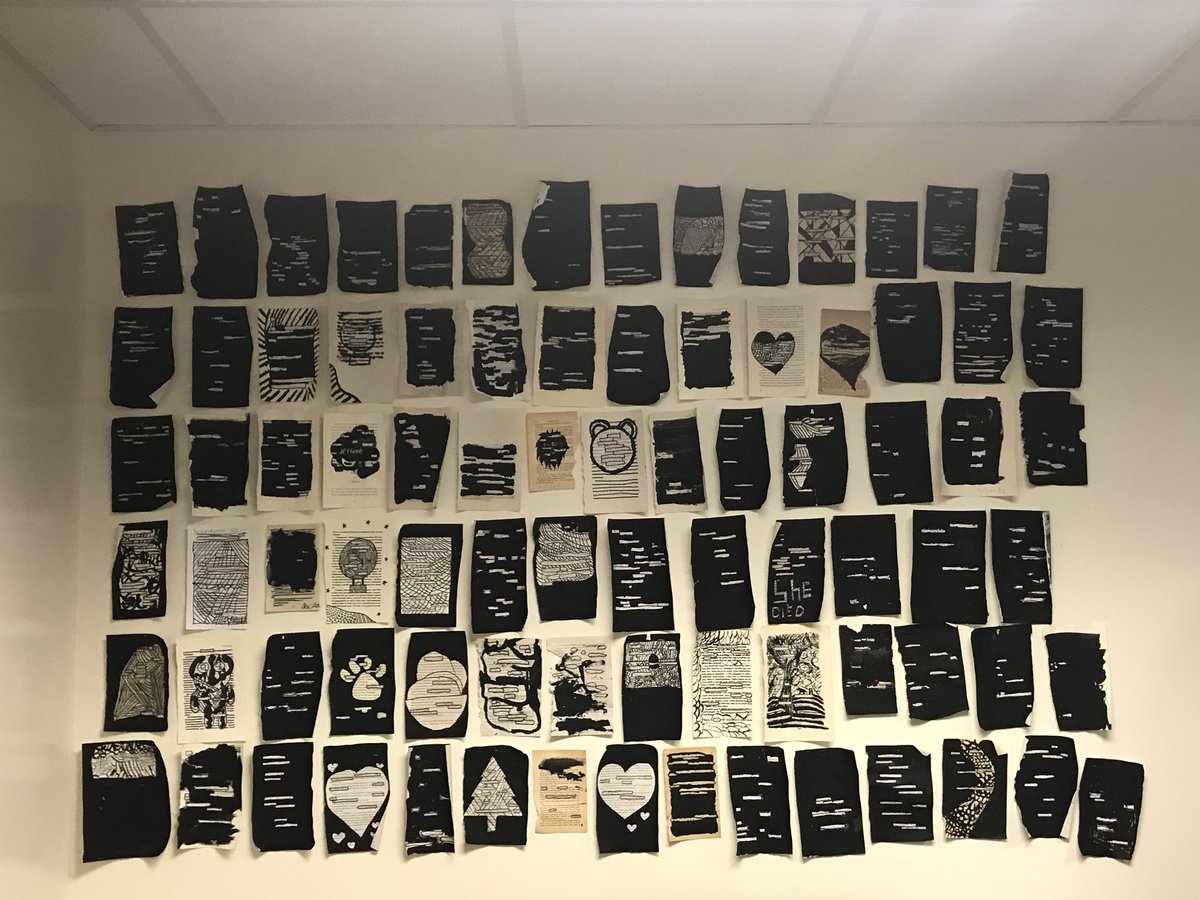 CDisken's tweet photo. It’s always impressive to see what the kiddos make when you give them paint and old books. @BTMSeagles https://t.co/HgI79KALgs