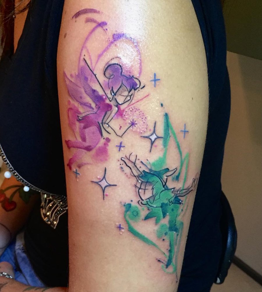 Small Watercolor Fairy Tattoo - Temu